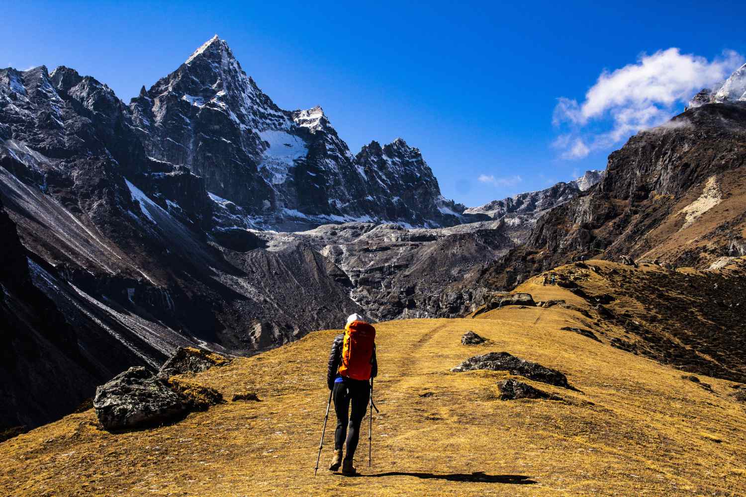 Choose path climbing german mountain