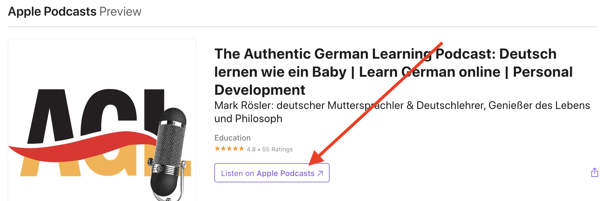Opening the authentic german learning podcast on apple podcasts