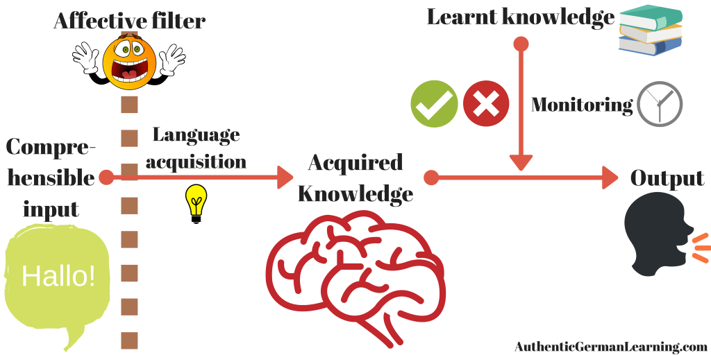 A simplified graphic of how language acquisition works