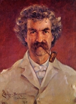 Portrait of mark twain by james carroll beckwith